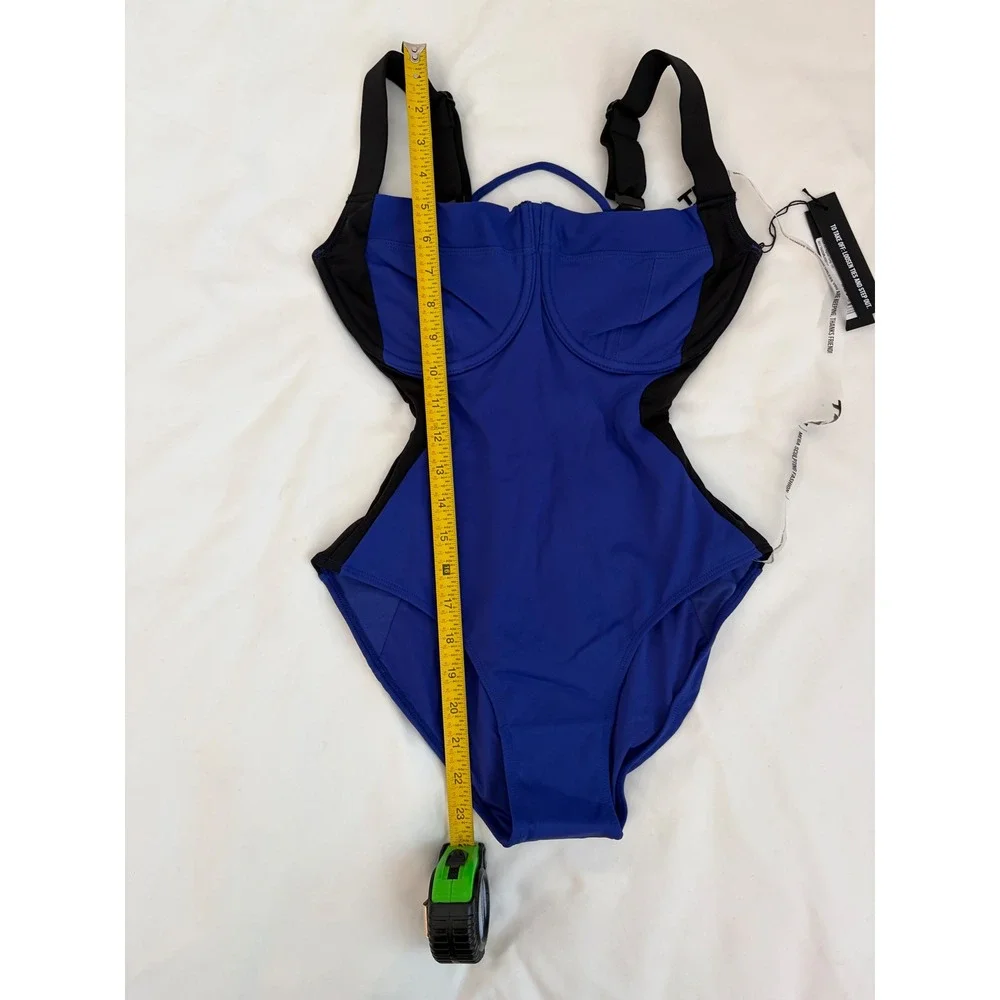 TA3 Zippy One Piece Swimsuit Cobalt Blue XS H/I RL Sculpting Underwire NWT
